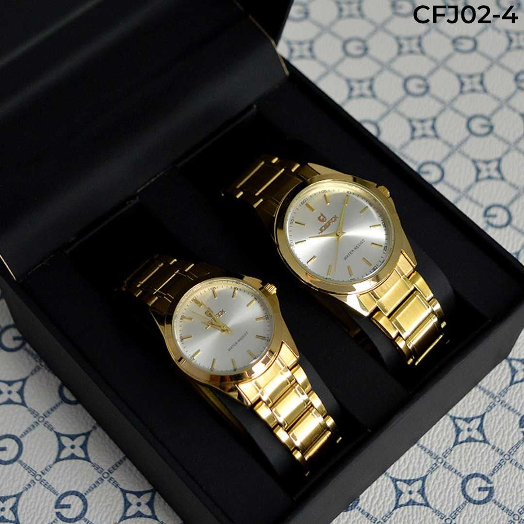 Pareja de relojes metálica Joefox muchi