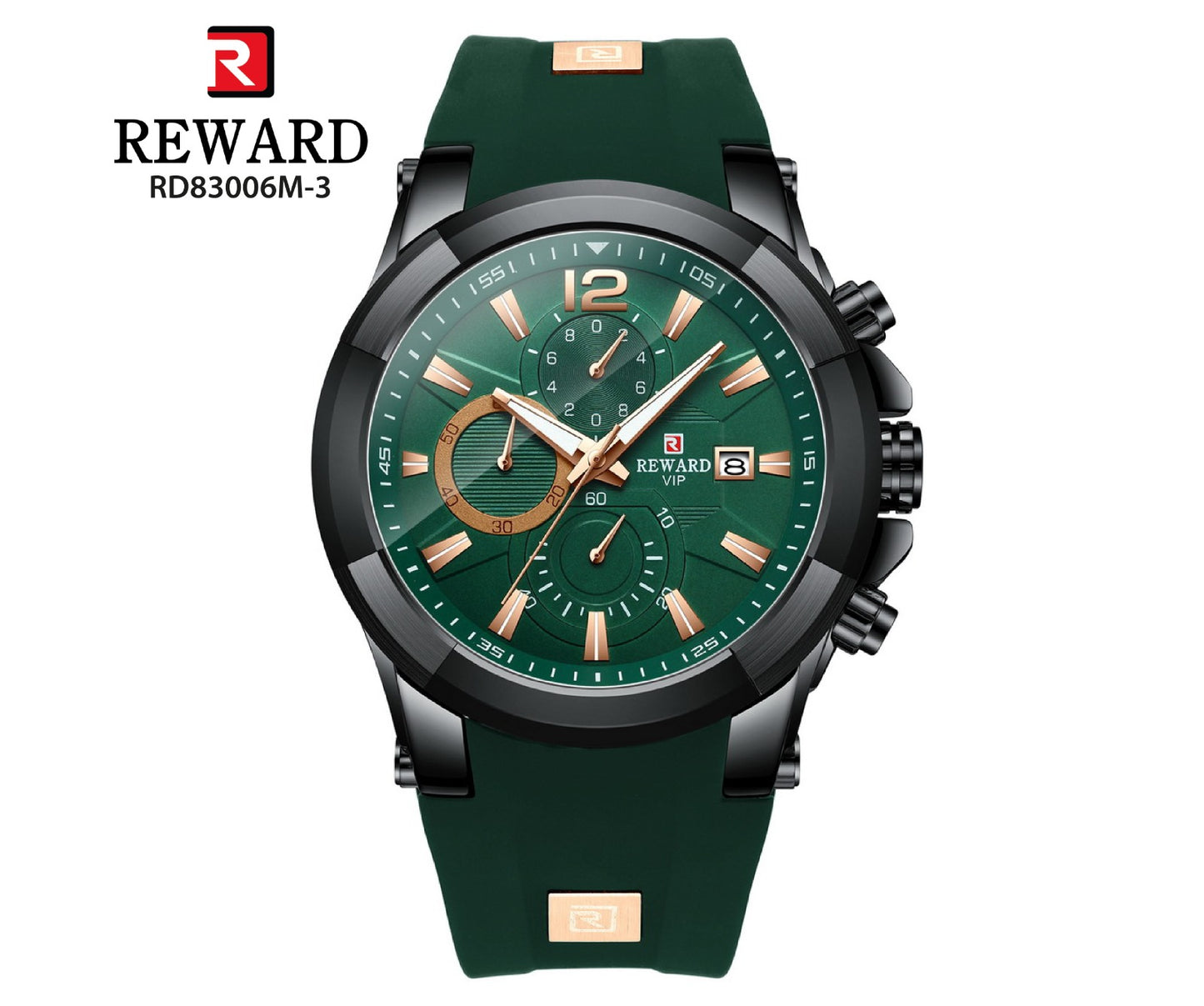 Reloj Reward Deportivo Cronógrafo hombre verde muchi