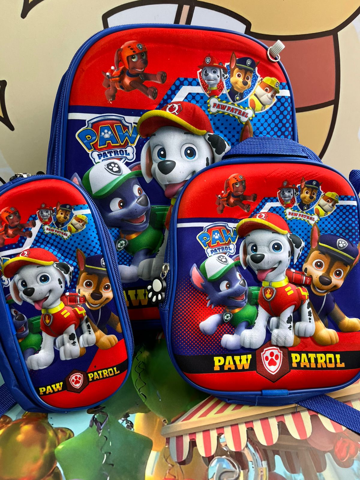 Trío de morral 3D Personajes