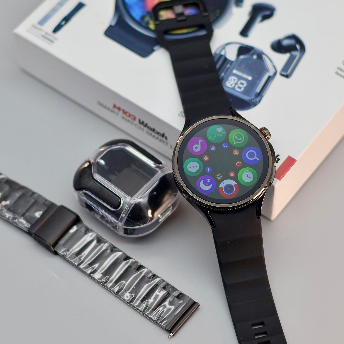 Smartwatch M103 Máster Whatch + Audífonos 1 muchi