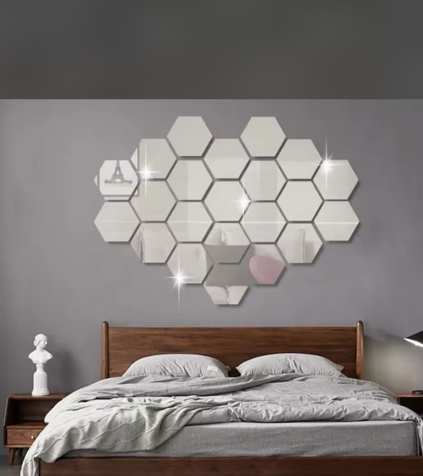 Espejo Hexagonal Decorativo por 12 Piezas muchi