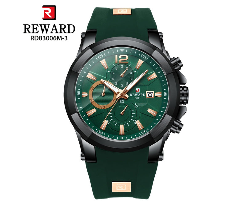 Reloj Reward Deportivo Cronógrafo hombre verde muchi