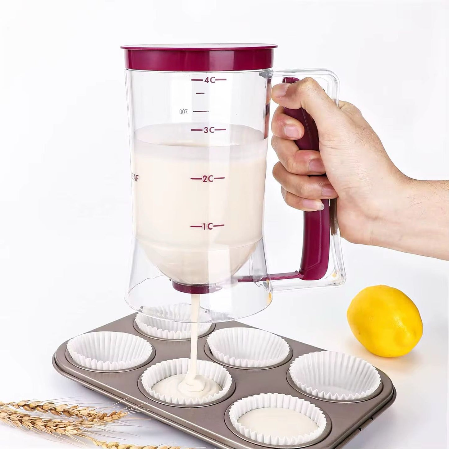 Dispensador de mezcla, repostería fácil y sin desorden