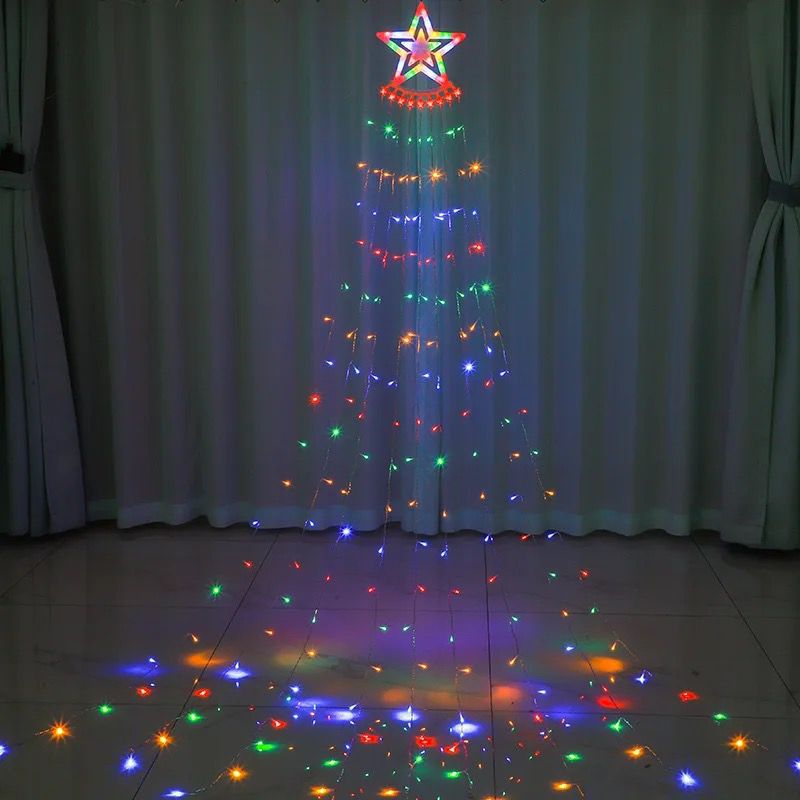 Estrellas con luces en cascada
