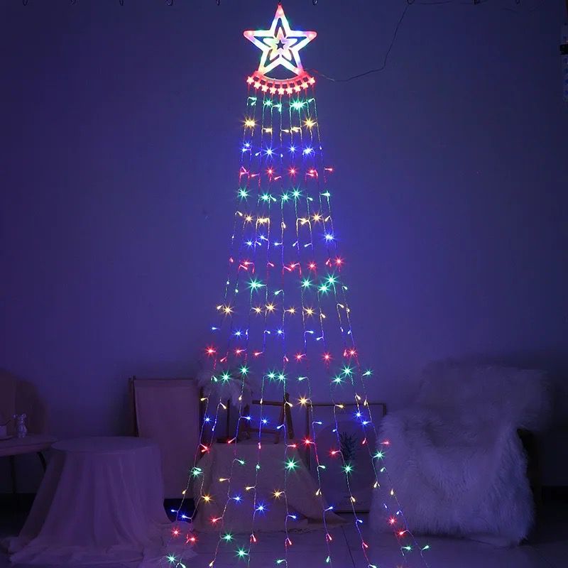 Estrellas con luces en cascada