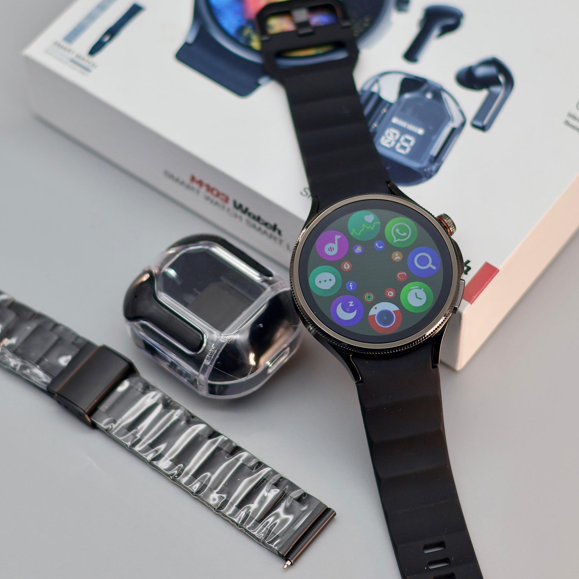 Smartwatch M103 Máster Whatch + Audífonos 1 muchi
