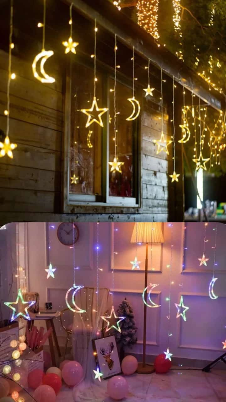 Cortina de lunas y estrellas muchi
